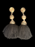 Ama Black and Gold Tassel Earrings: Born to Stand Out