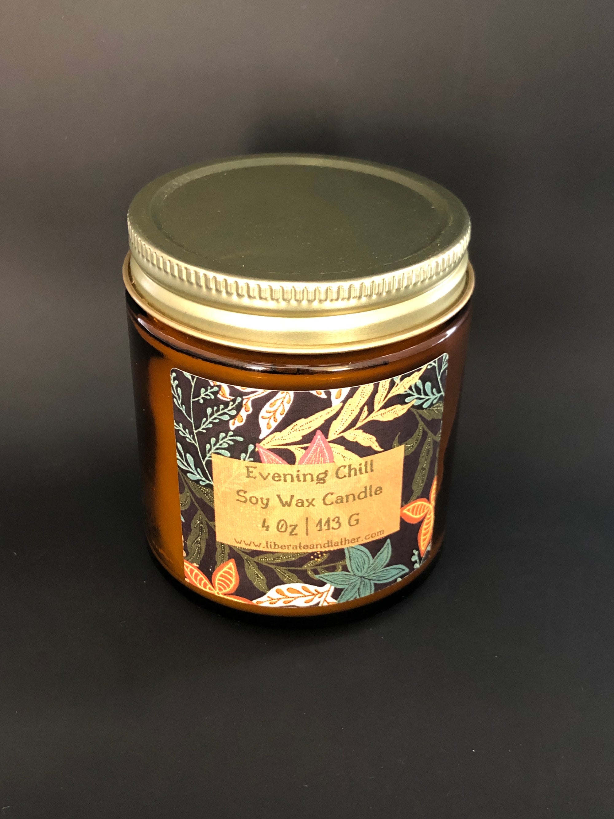 Folksy Meets Jungalow Amber Soy Wax Candle: Evening Chill
